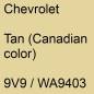 Preview: Chevrolet, Tan (Canadian color), 9V9 / WA9403.